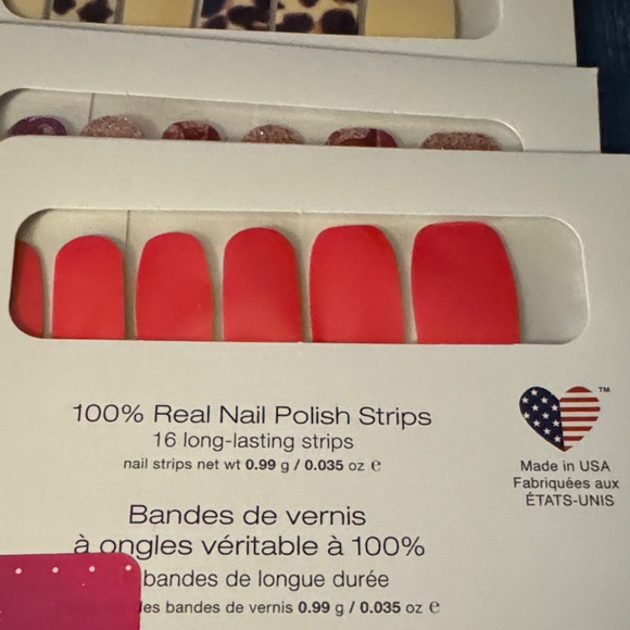 Retired Color Street Glitter, Leopard, and Red Nail Strips - Picture 2 of 9